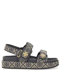 Tory Burch: Многоцветные сандалии  Kira