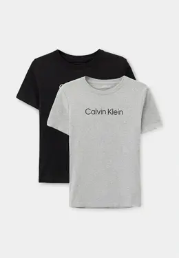 Calvin Klein Jeans: Серая футболка 