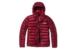 The North Face: Красный пуховик 