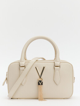 Valentino: Бежевая спортивная сумка 