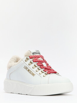 Love Moschino: Белые кроссовки 