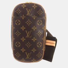 Louis Vuitton: Коричневая сумка  Pochette