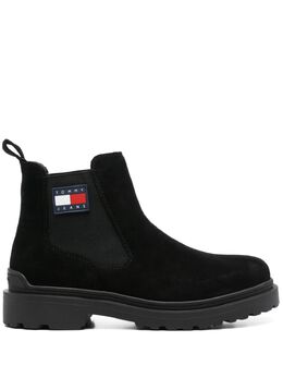 Tommy Jeans: Чёрные ботинки 