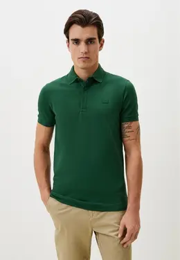 Lacoste: Зелёное поло 