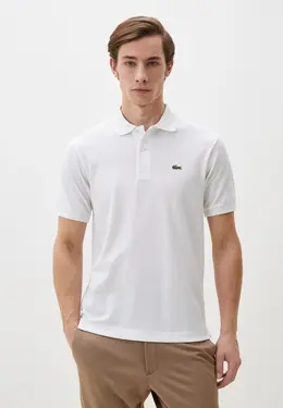 Lacoste: Белое поло 