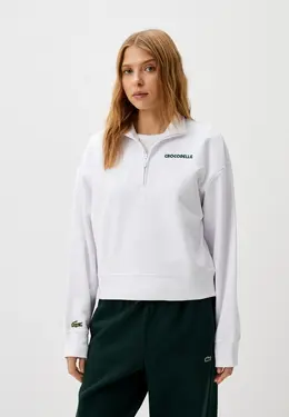 Lacoste: Белая толстовка 