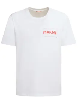 Marni: Белая футболка 