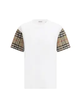 Burberry: Белая футболка 