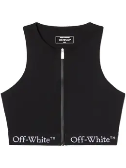 Off-White: Чёрный топ 