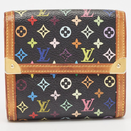 Louis Vuitton: Чёрный кошелёк  Porte Monnaie