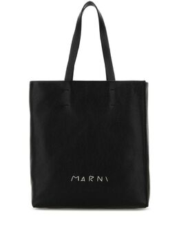 Marni: Чёрная сумка-шоппер  Museo