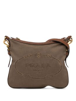 Prada Pre-Owned: Коричневая сумка через плечо 