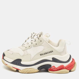 Balenciaga: Белые кроссовки  Triple S