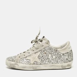 Golden Goose: Серебристые кроссовки  Super Star