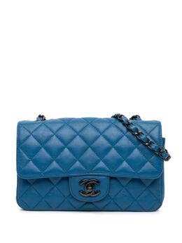 CHANEL Pre-Owned: Голубая сумка через плечо 