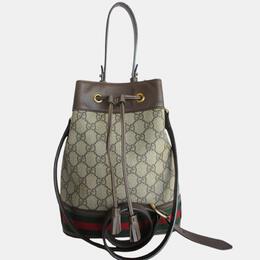 Gucci: Коричневая сумка  GG Supreme