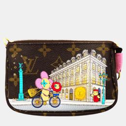 Louis Vuitton: Коричневый клатч  Pochette