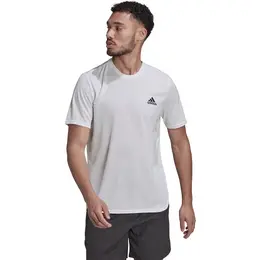 adidas: Белая футболка 