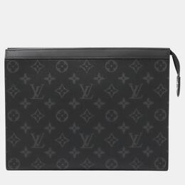 Louis Vuitton: Чёрный клатч  Pochette