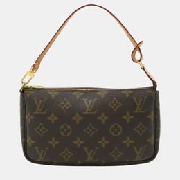 Louis Vuitton: Коричневая сумка  Pochette