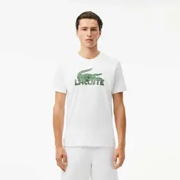 LACOSTE: Белая футболка 