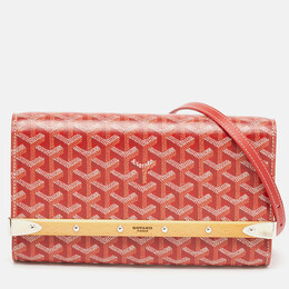 Goyard: Красный клатч 