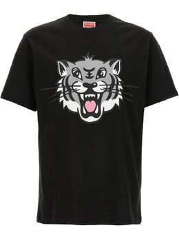 Kenzo: Чёрная футболка  Tiger