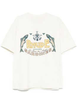 RHUDE: Футболка с принтом 