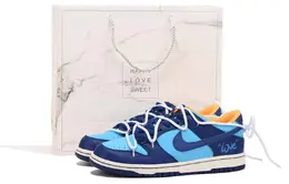 Nike: Синие кеды  Dunk Low