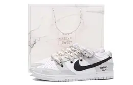 Nike: Белые кеды  Dunk Low