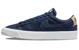 Nike: Синие кеды  Blazer Low