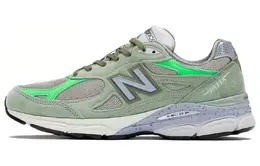 New Balance: Зелёные кроссовки  990