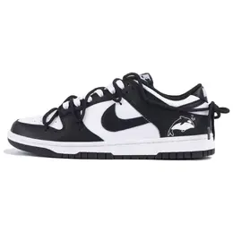 Nike: Чёрные кеды  Dunk Low Retro