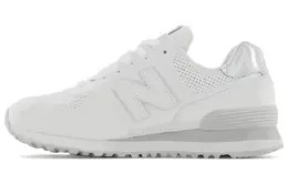 New Balance: Белые кроссовки  574