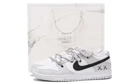 Nike: Белые кеды  Dunk Low