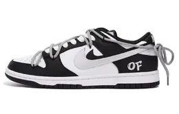 Nike: Чёрные кеды  Dunk Low Retro