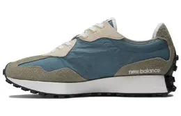 New Balance: Кроссовки  327 цвета хаки