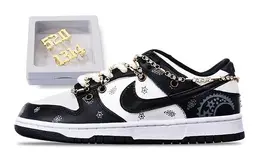 Nike: Белые кеды  Dunk Low