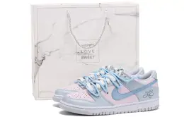 Nike: Голубые кеды  Dunk Low