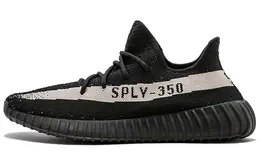 adidas: Чёрные кроссовки  Yeezy Boost 350 v2