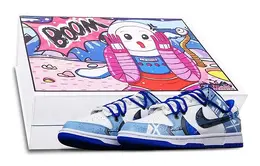 Nike: Белые кеды  Dunk Low Retro