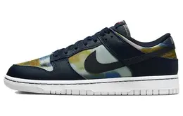 Nike: Синие кеды  Dunk Low Retro