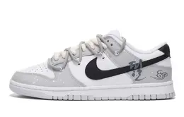 Nike: Белые кеды  Dunk Low