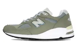 New Balance: Зелёные кроссовки  990