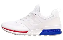 New Balance: Белые кроссовки  574