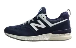 New Balance: Синие кроссовки  574