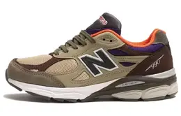 New Balance: Бежевые кроссовки  990