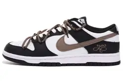 Nike: Чёрные кеды  Dunk Low Retro