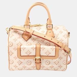 Louis Vuitton: Белая сумка  Speedy