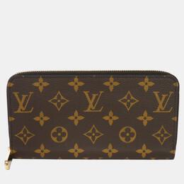 Louis Vuitton: Коричневый кошелёк  Zippy